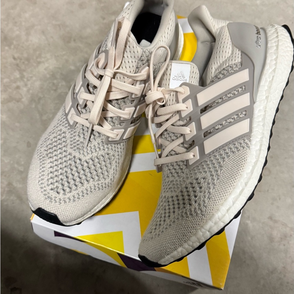 Adidas Light Tan Knit Sneakers - Picture 4 of 10